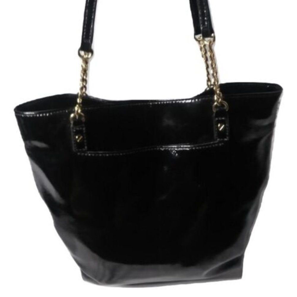 Michael Kors North South Jet Set Black Chain Tote Bag 38T2XJST3A